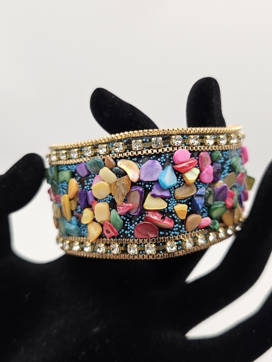Petalura Jewelry - NEW Petalura "Treasure Road" Magnetic Cuff Bracelet Vegan Leather Various Stones